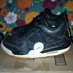 Air Jordan 4 Retro SE 'Laser Black Gum' 30th Anniversary 6.5Y